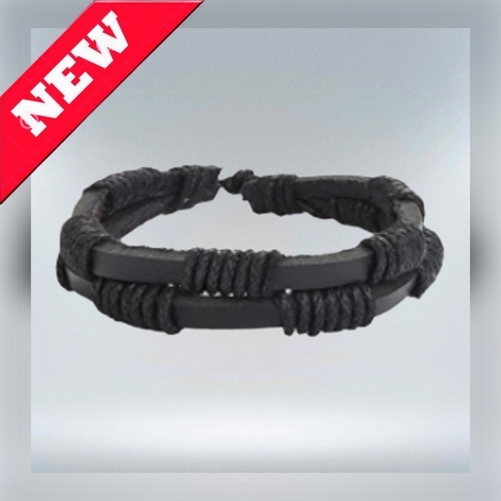 🆕 SALIMUE || Men/Women 8.5” Handmade Adjustable Leather Cuff Bracelet-